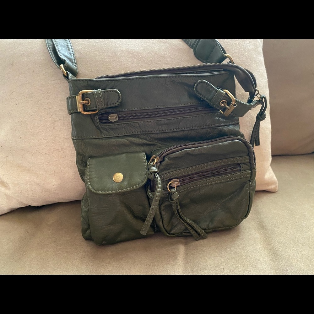 Bueno Army Green Satchel